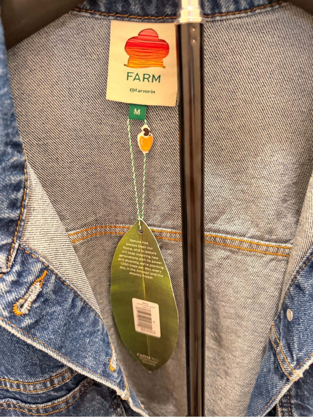 Farm Rio Crochet Denim Jacket - Picture 6 of 7